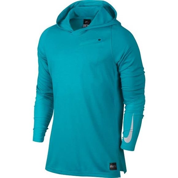 NEW Men's Small NIKE Hyper Elite Hoodie Sweatshirt Basketball Blue S 812060-418 - Picture 2 of 4